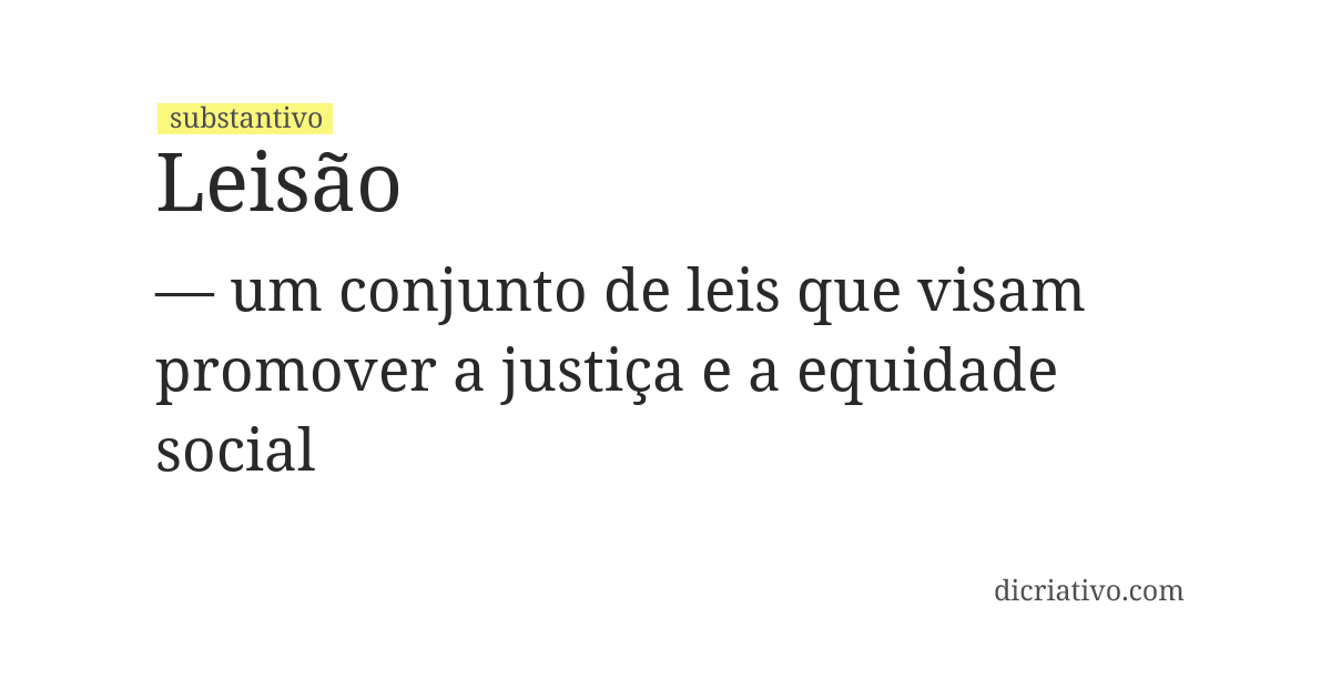 Significado de leisão
