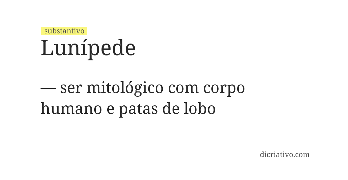 Significado de lunípede