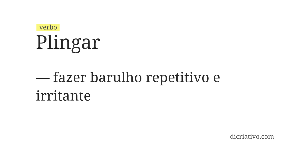 Significado de plingar