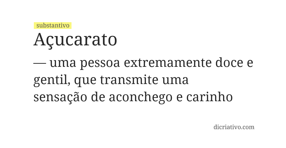 Significado de açucarato