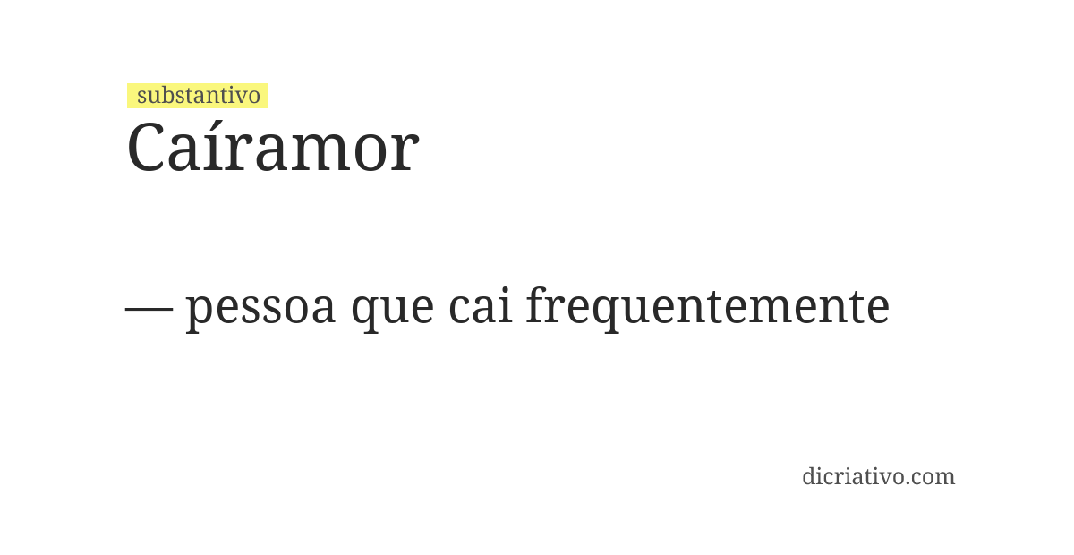 Significado de caíramor