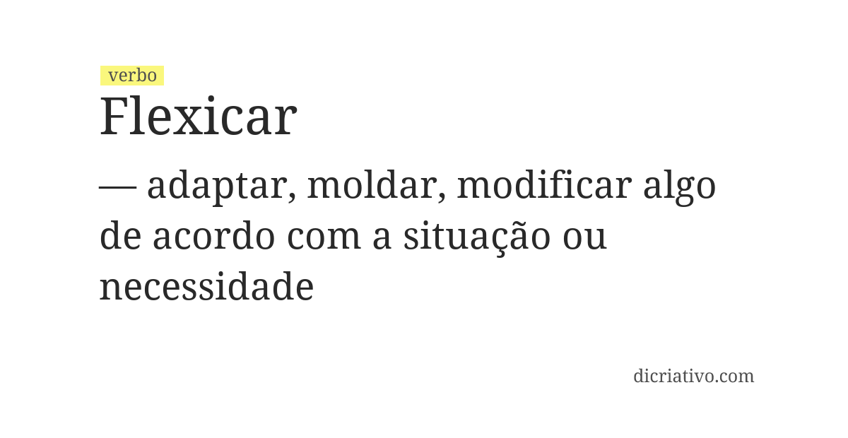 Significado de flexicar