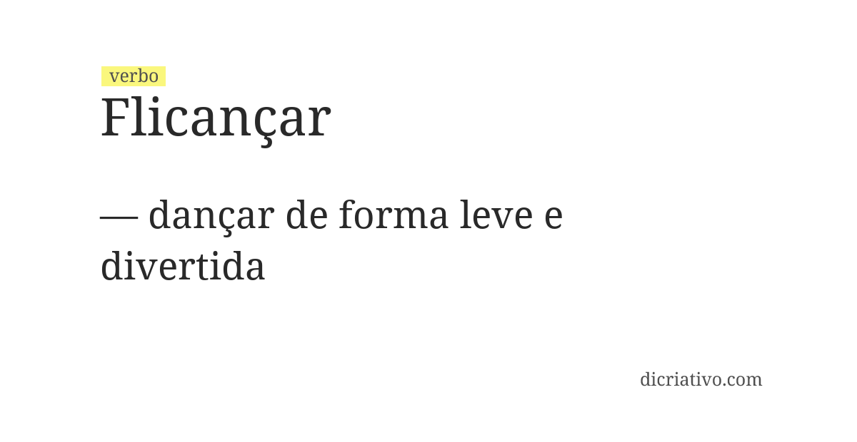 Significado de flicançar