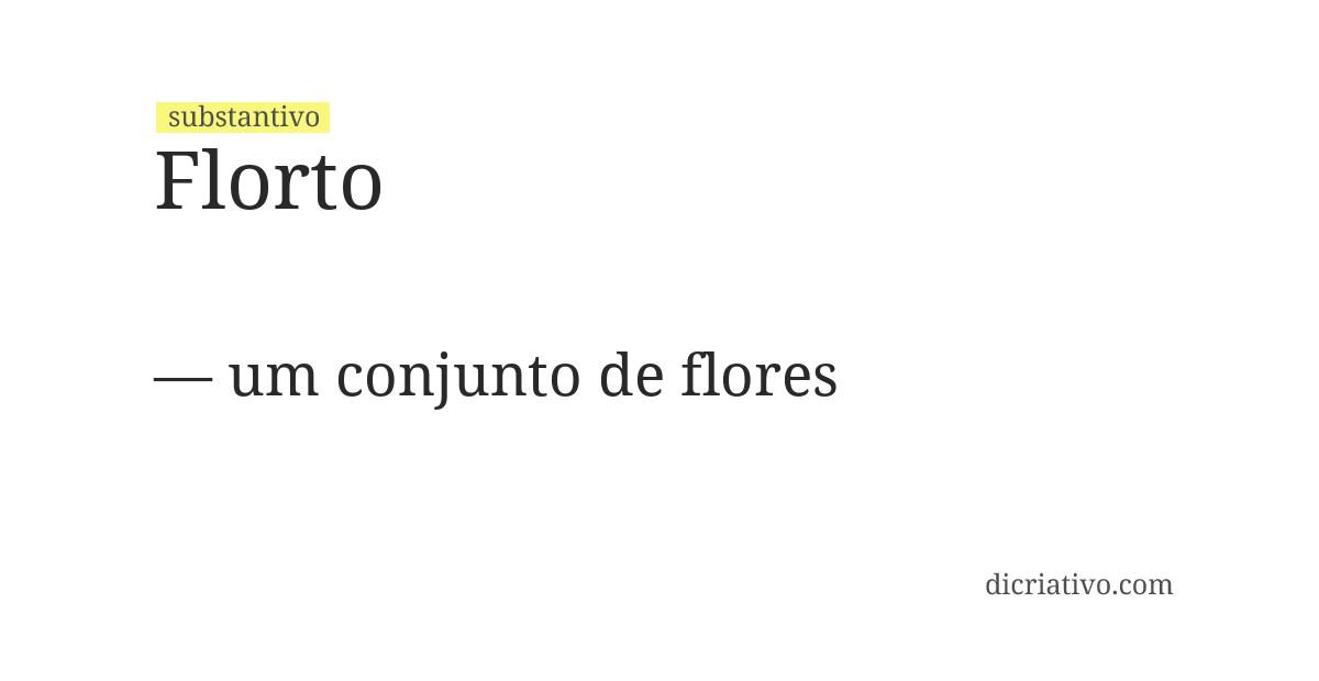 Significado de florto
