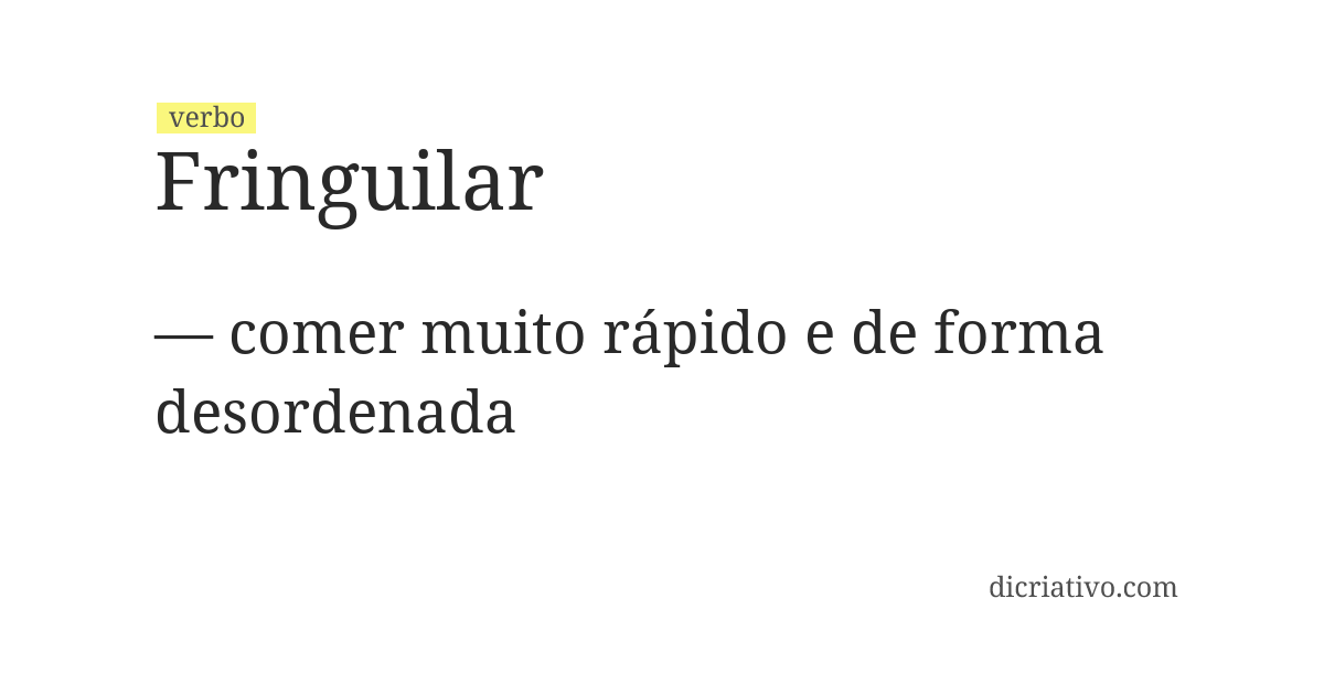 Significado de fringuilar