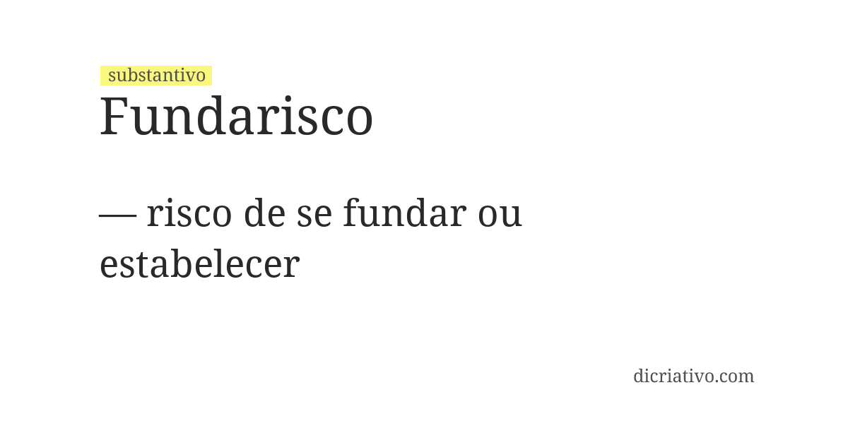 Significado de fundarisco