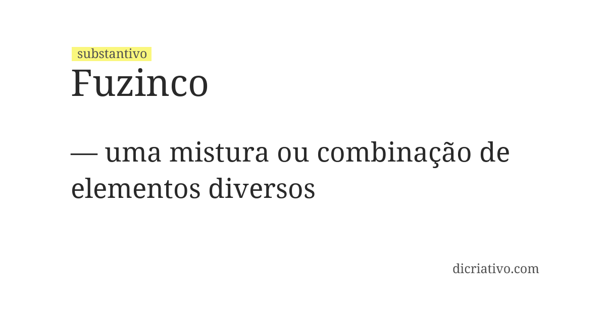 Significado de fuzinco