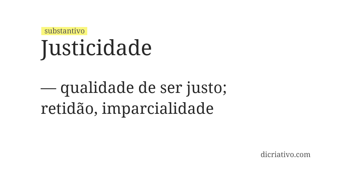 Significado de justicidade