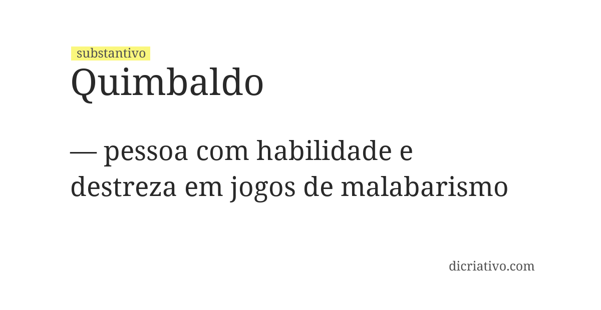 Significado de quimbaldo