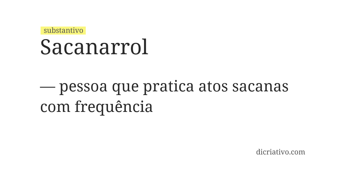 Significado de sacanarrol