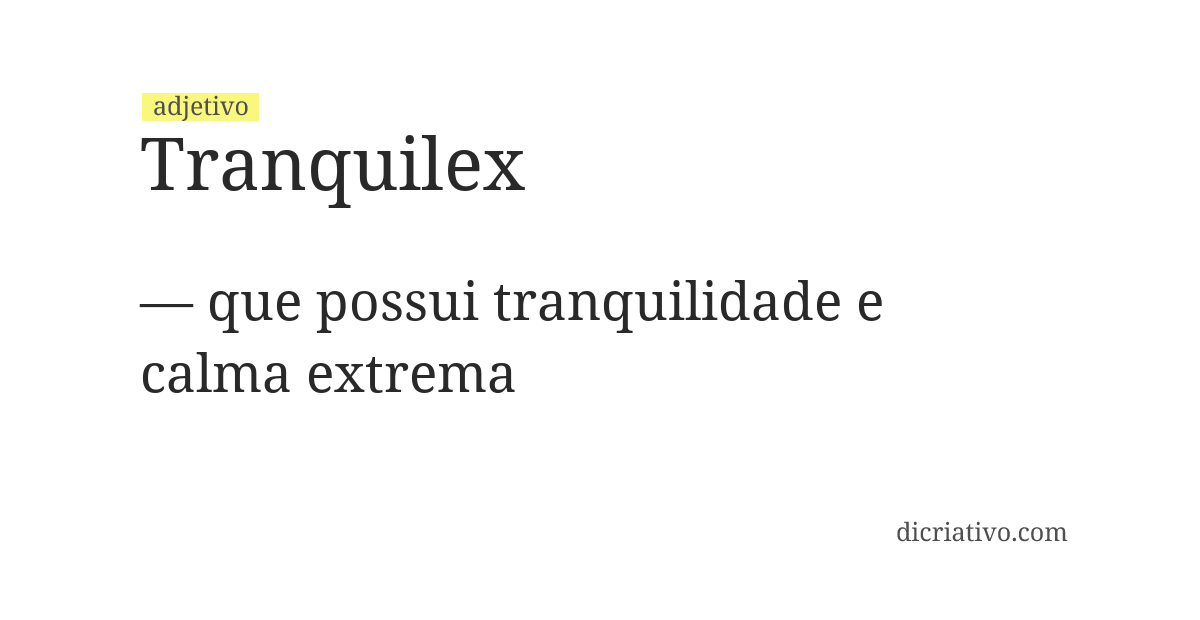 Significado de tranquilex