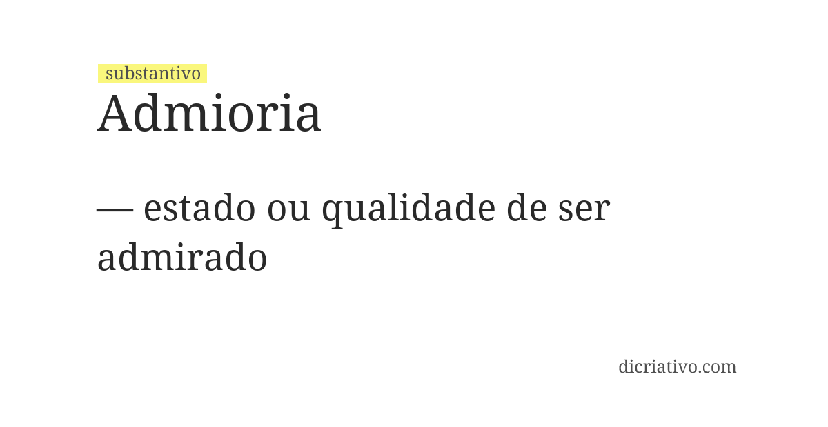Significado de admioria