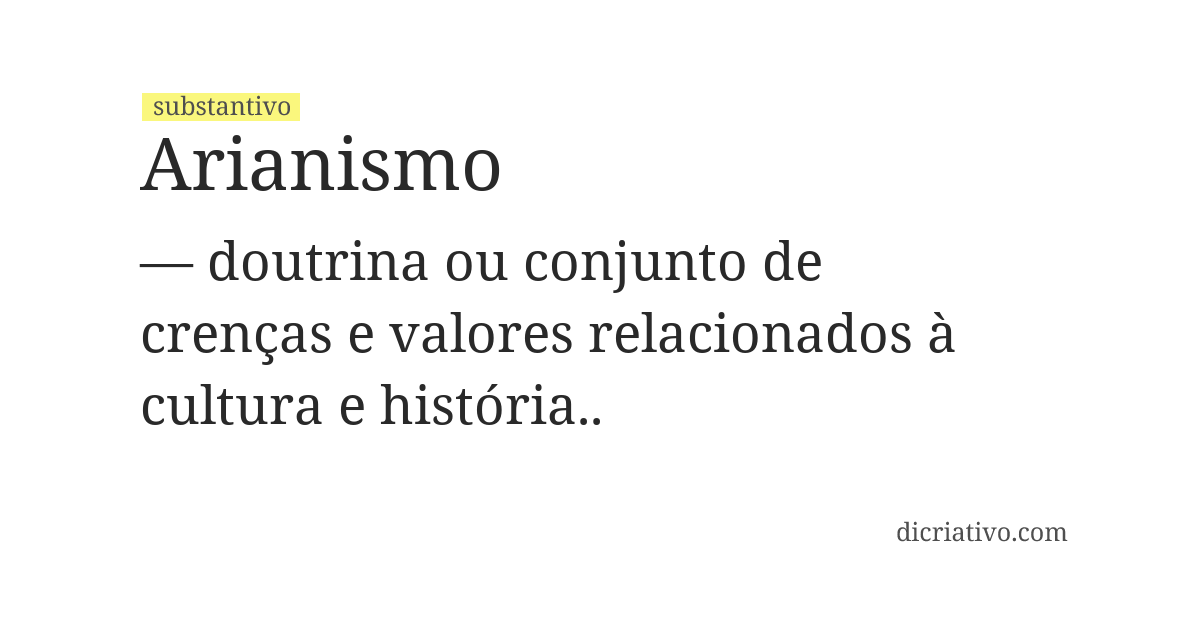 Significado de arianismo