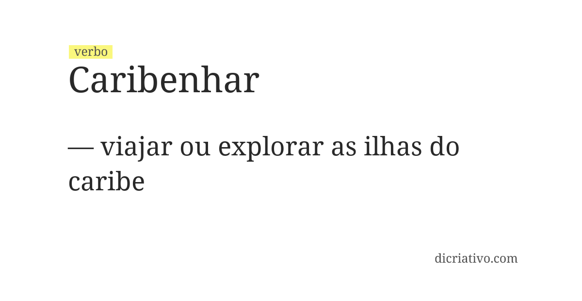 Significado de caribenhar