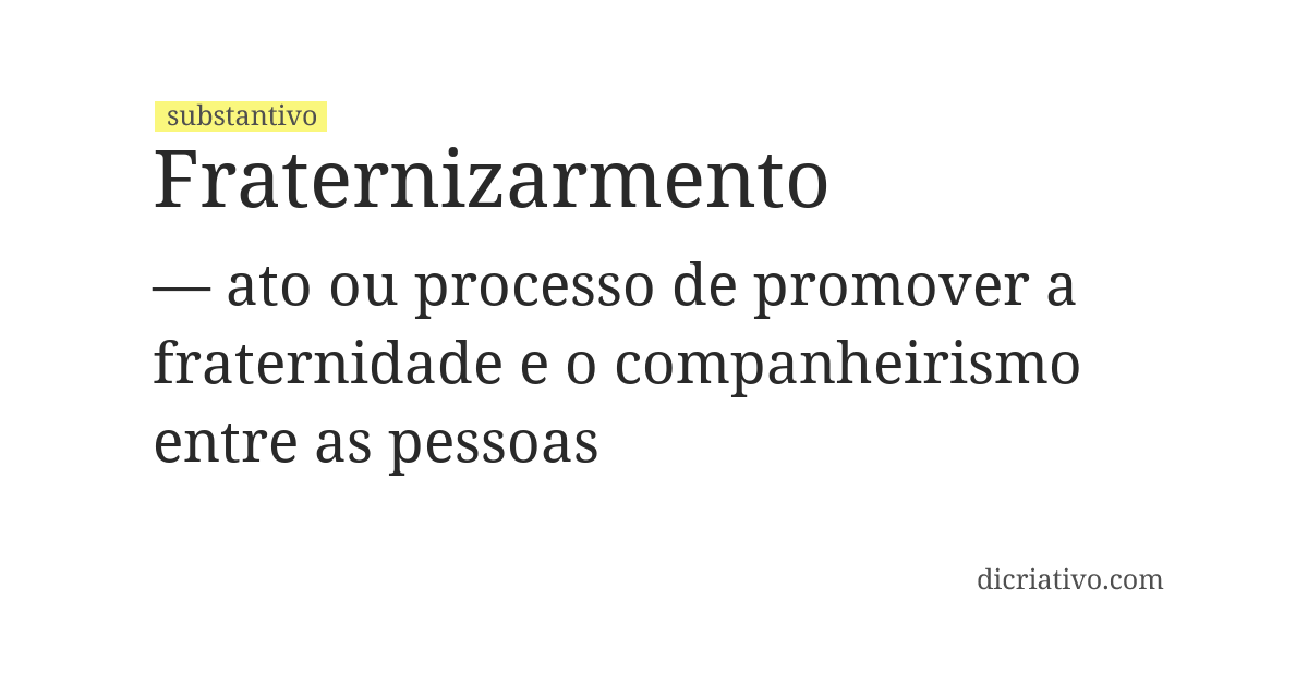 Significado de fraternizarmento