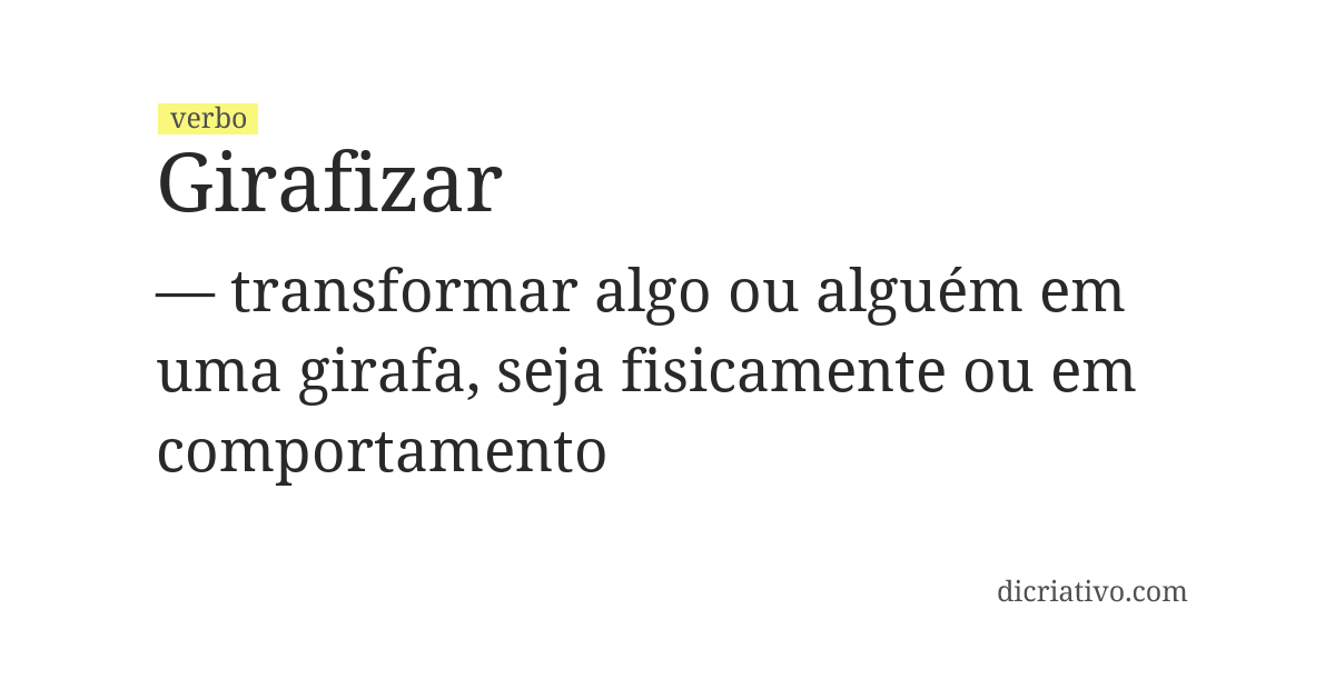 Significado de girafizar