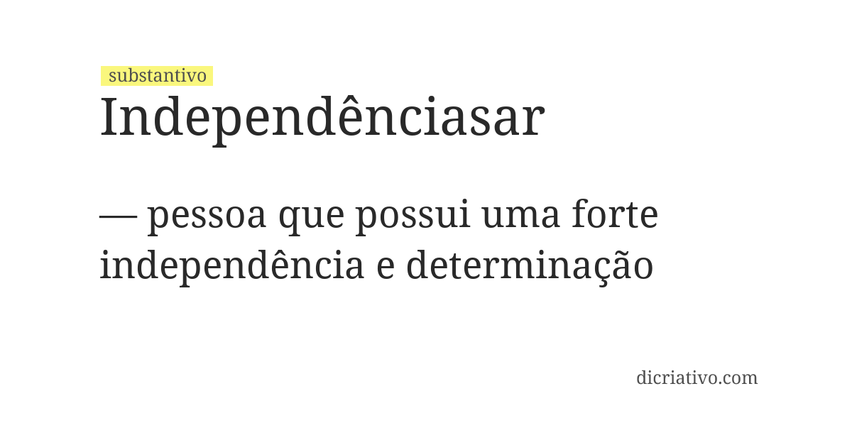 Significado de independênciasar