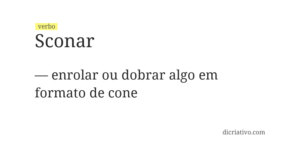 Significado de sconar