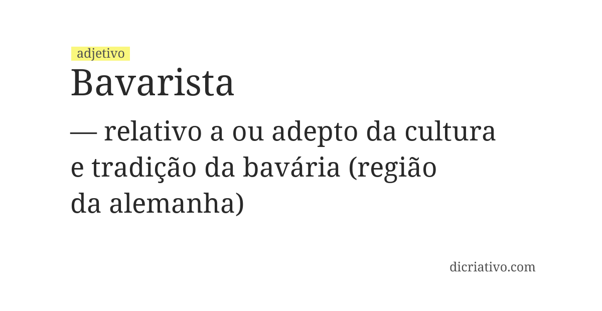 Significado de bavarista