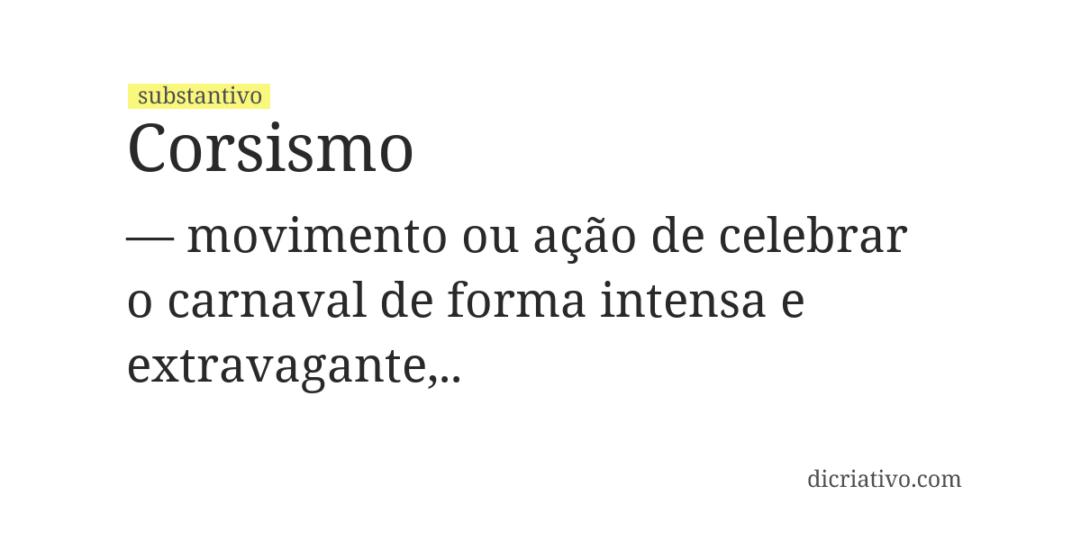 Significado de corsismo