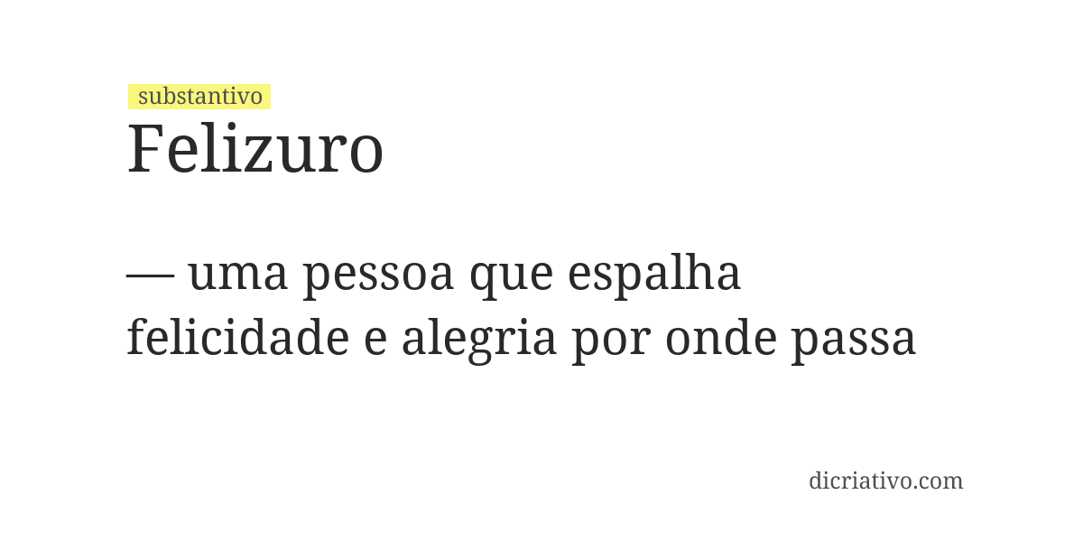 Significado de felizuro