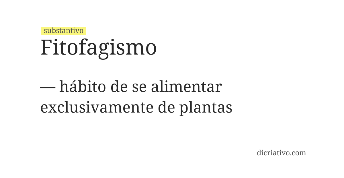 Significado de fitofagismo