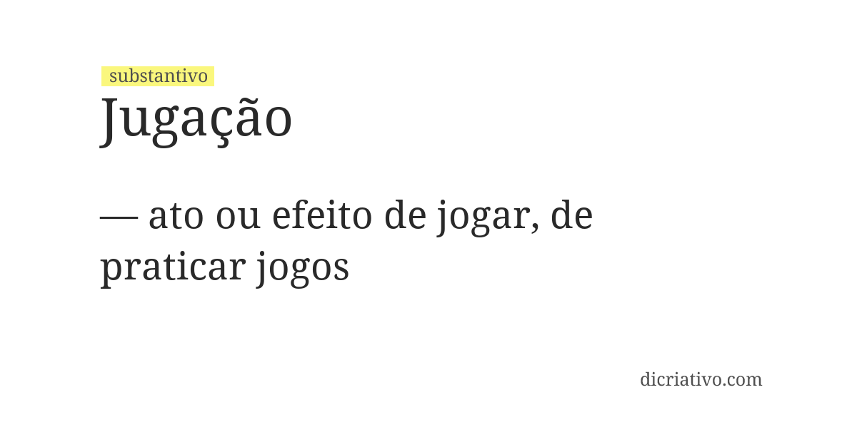 Significado de jugação