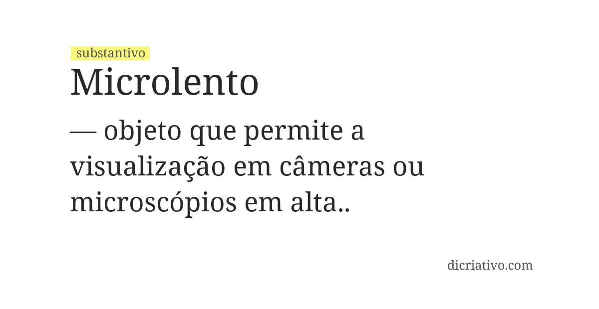 Significado de microlento