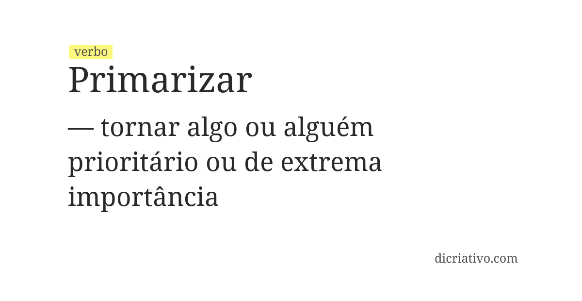 Significado de primarizar