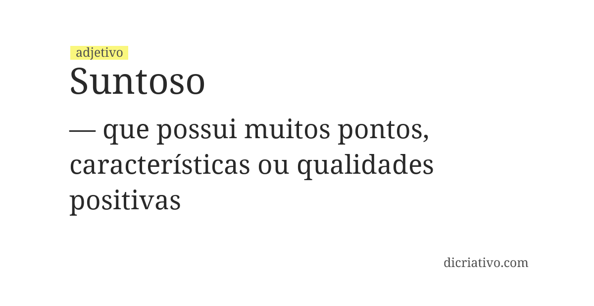 Significado de suntoso