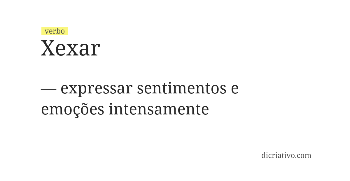 Significado de xexar