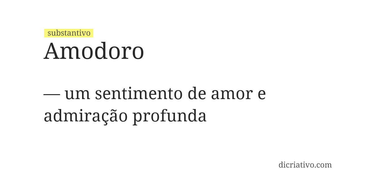 Significado de amodoro