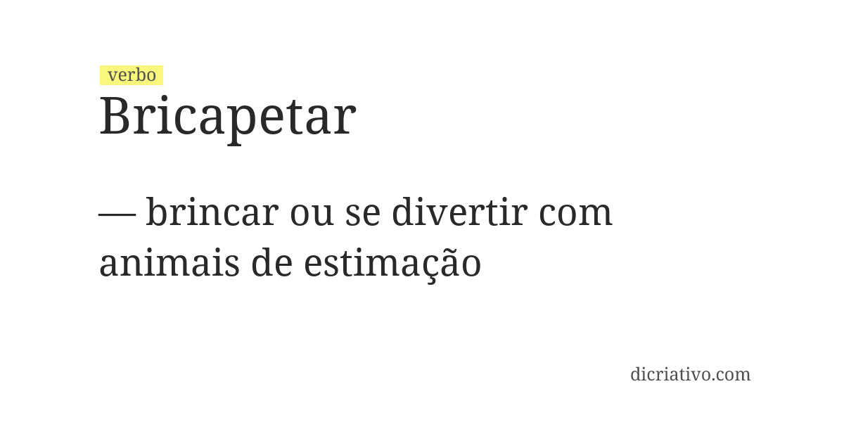 Significado de bricapetar