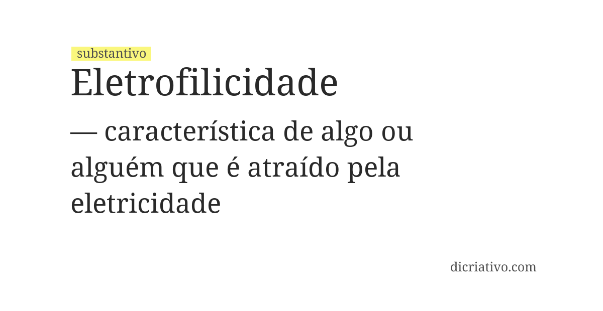 Significado de eletrofilicidade