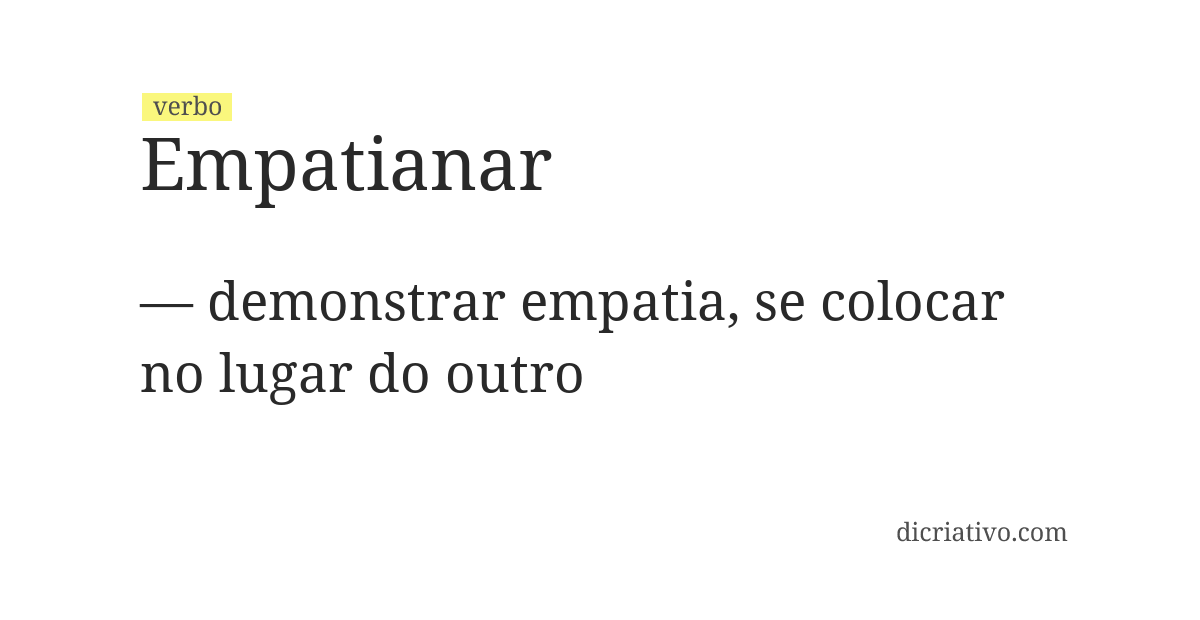 Significado de empatianar