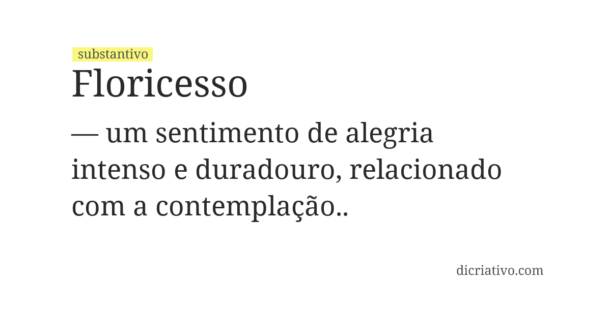 Significado de floricesso