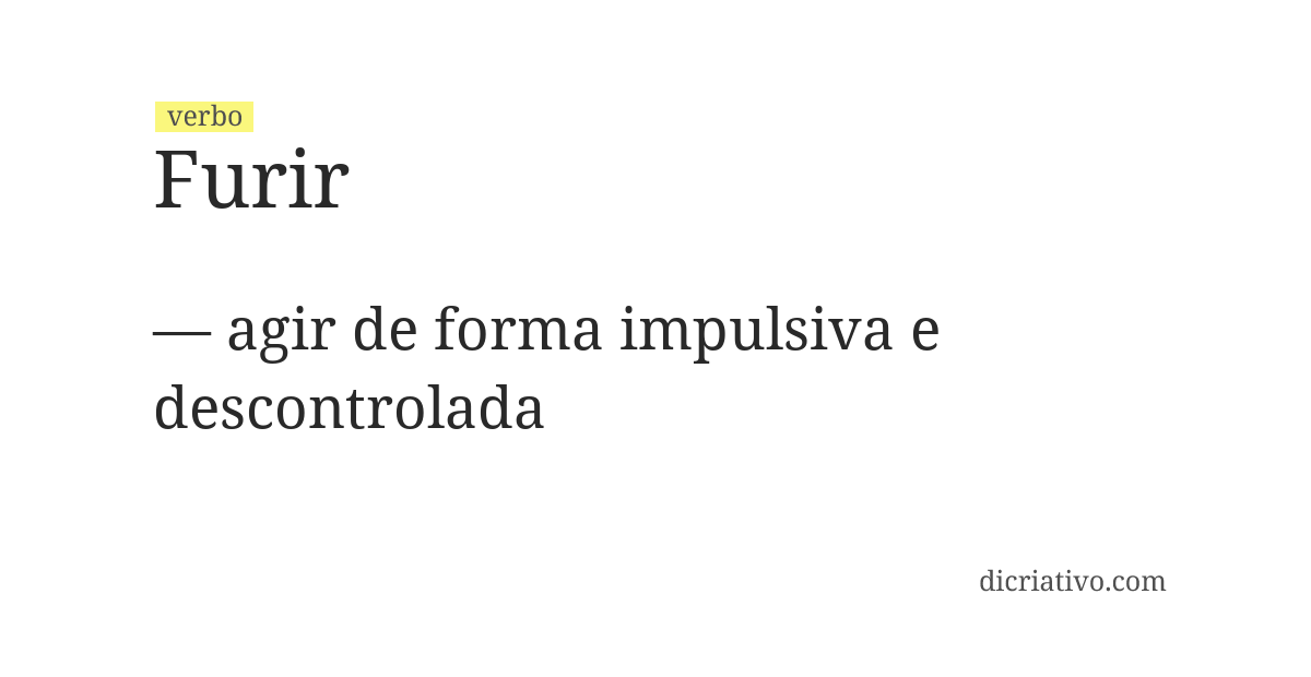 Significado de furir