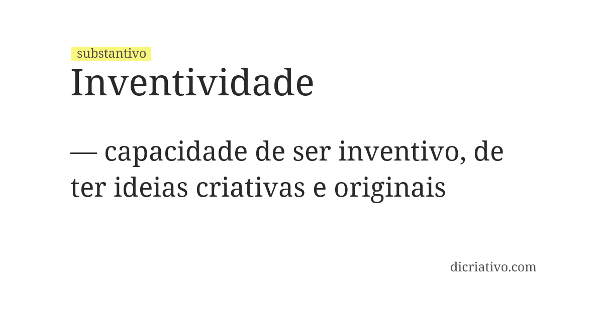Significado de inventividade