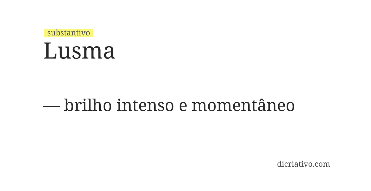 Significado de lusma