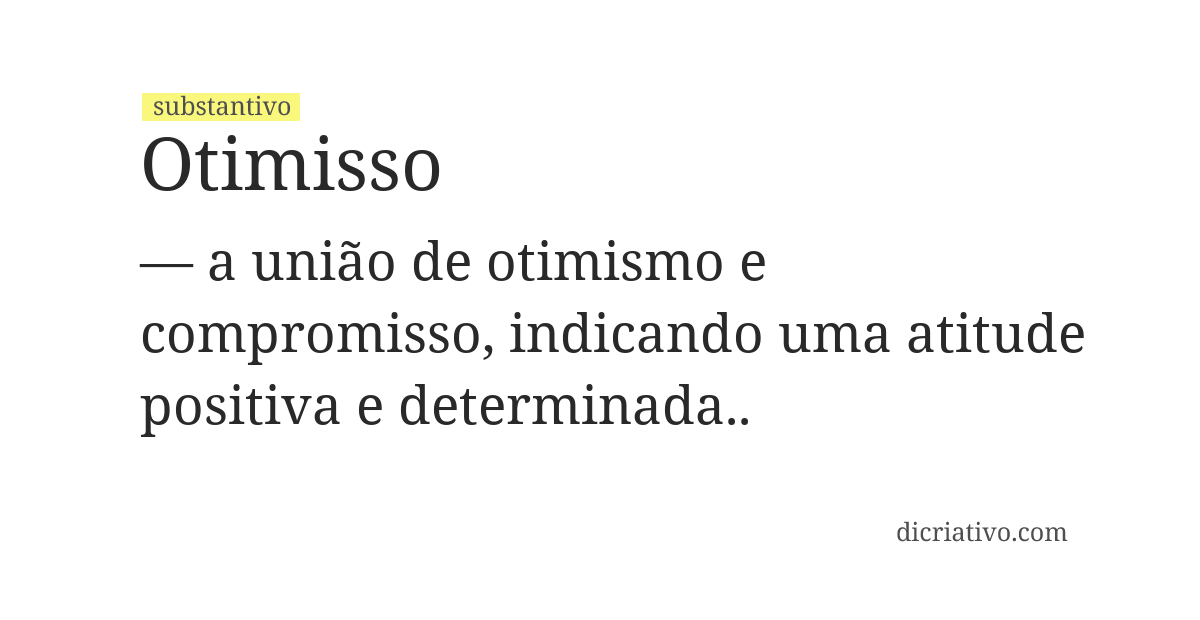 Significado de otimisso