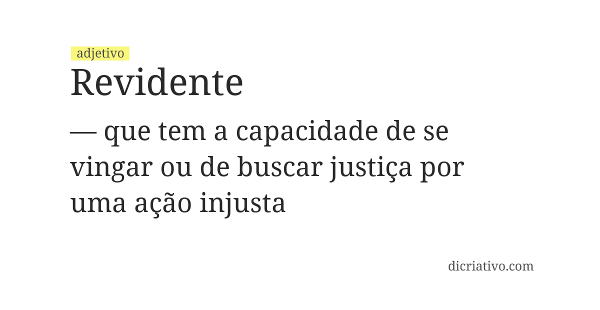 Significado de revidente