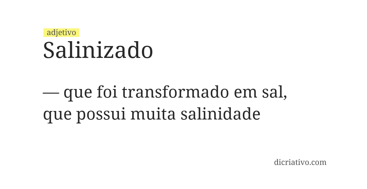 Significado de salinizado