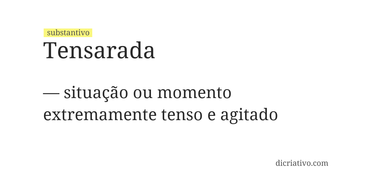 Significado de tensarada