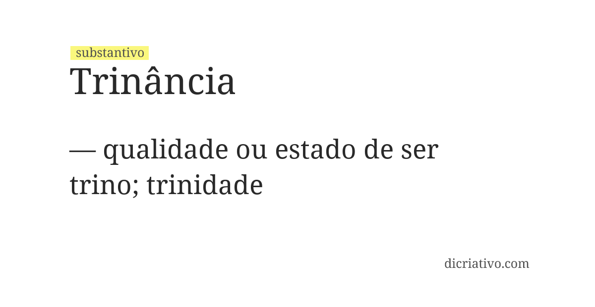 Significado de trinância
