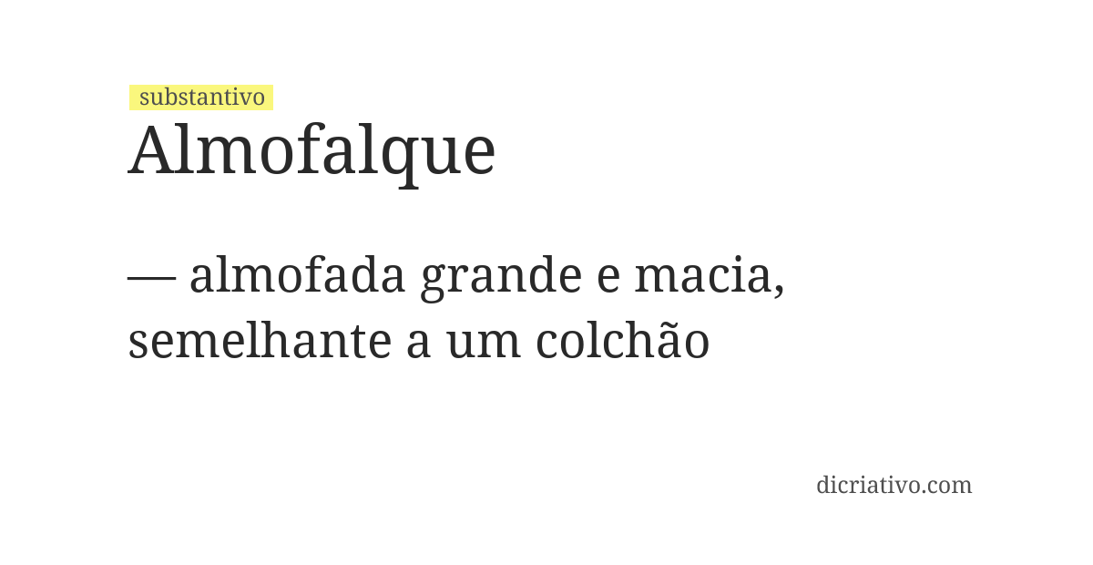 Significado de almofalque