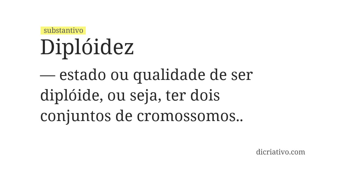 Significado de diplóidez