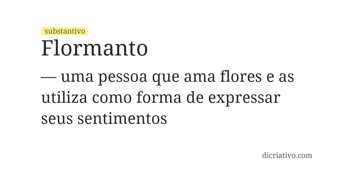 Significado de flormanto