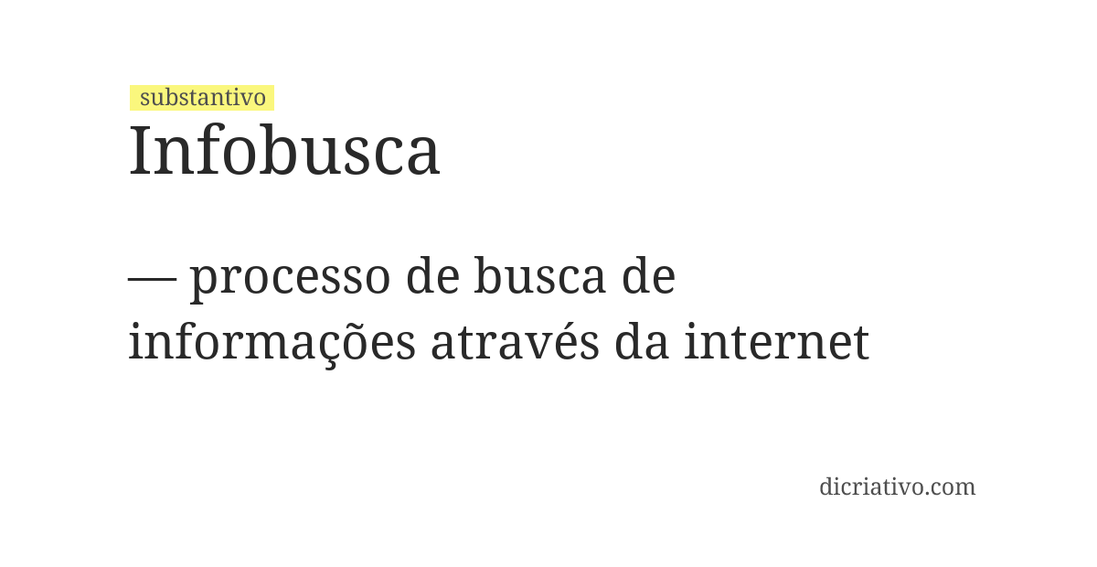 Significado de infobusca