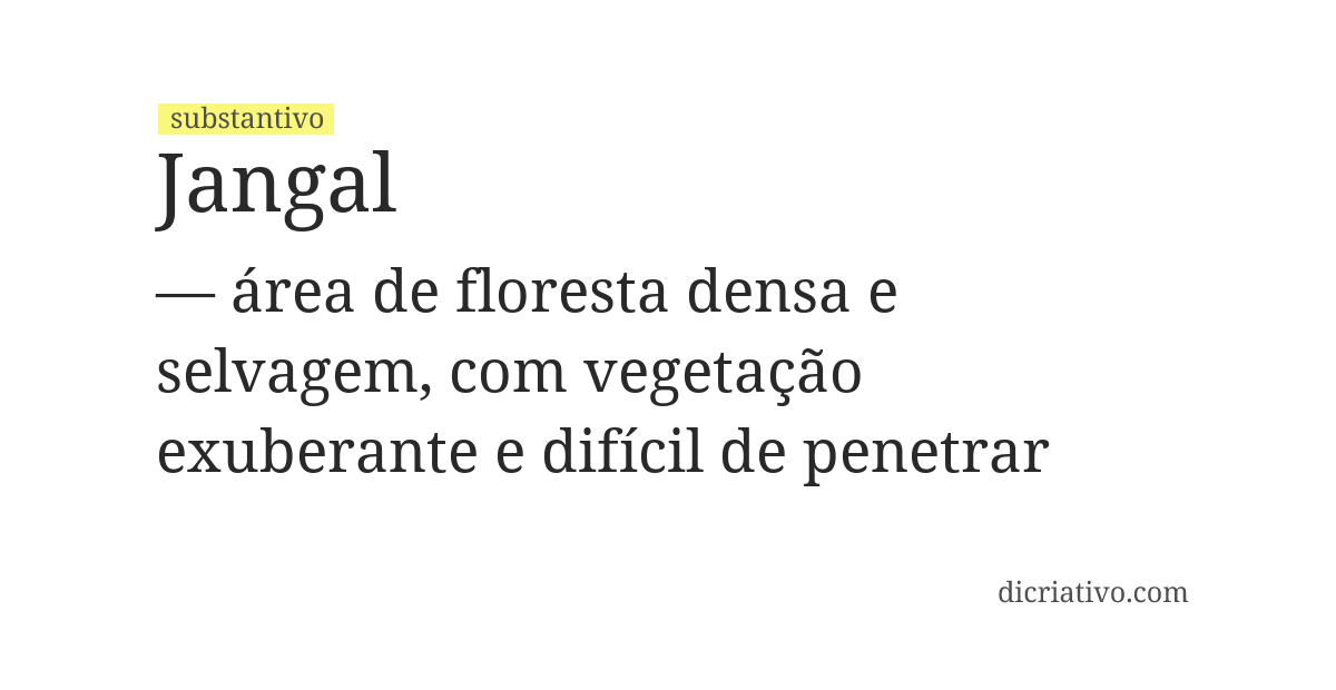 Significado de jangal