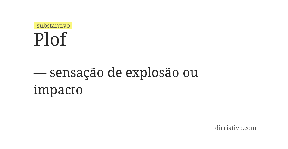 Significado de plof